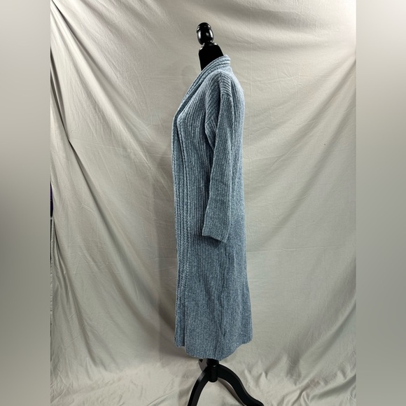 Blue Marled Drop Shoulder Duster Cardigan - Picture 7 of 7